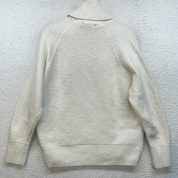 MNG Sweater Womens XL Ribbed Turtleneck Pullover Wool Blend Textured Knit - Picture 2 of 10